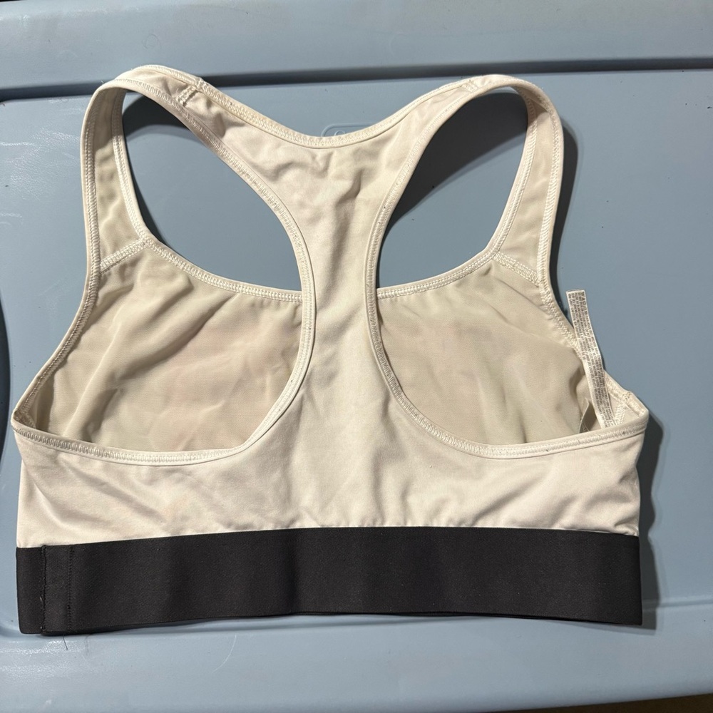 Women's White and Black Sports Bra - Picture 3 of 5